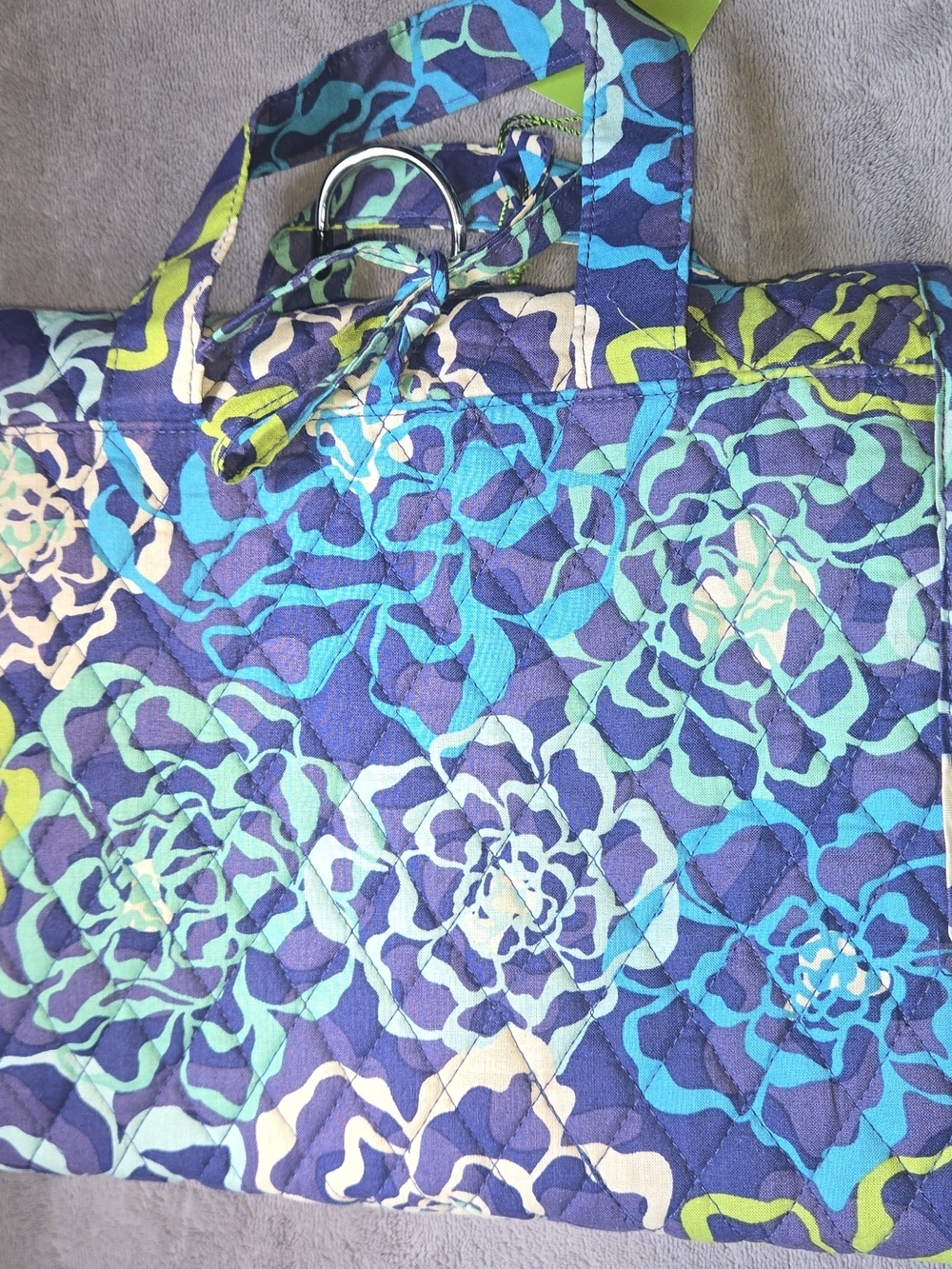 Vera Bradley Jewelry Travel Tote in Navy, Teal, Lime, Cream